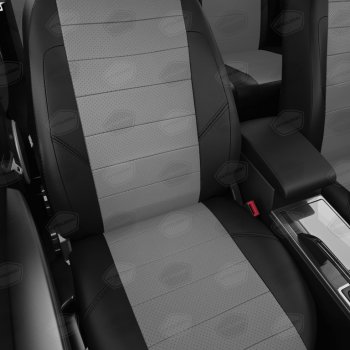 6 499 р. Авточехлы ГАЗель Next (3 высоких) экокожа черно-серые комплект AVTOLIDER AVTOLIDER gz30-0104-ec02  с доставкой в г. Кемерово. Увеличить фотографию 4
