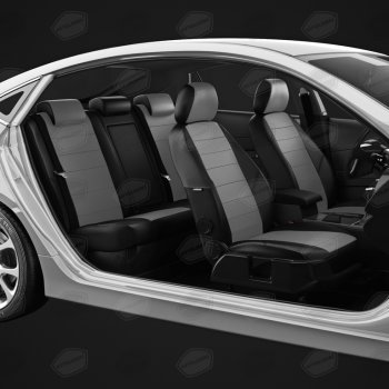 6 499 р. Авточехлы ГАЗель Next (3 высоких) экокожа черно-серые комплект AVTOLIDER AVTOLIDER gz30-0104-ec02  с доставкой в г. Кемерово. Увеличить фотографию 5