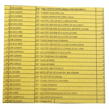 1 889 р. Ремкомплект ЯМЗ ТНВД 323,324 (24 наимен.) РД РУССКИЙ ДВИГАТЕЛЬ 323-1111002  с доставкой в г. Кемерово. Увеличить фотографию 2
