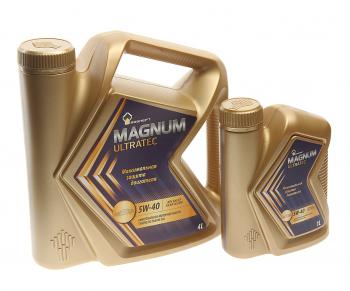 2 499 р. Масло моторное MAGNUM Ultratec 5W40 SNCFA3B4 синт.4л+1л РОСНЕФТЬ РОСНЕФТЬ 75310  с доставкой в г. Кемерово. Увеличить фотографию 1