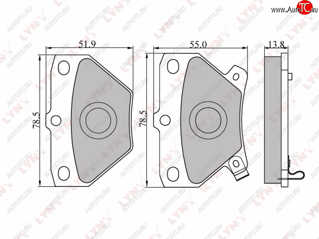 1 029 р. Колодки тормозные задние(4шт.) LYNX  Toyota Celica (T180,  T210,  T230), Celsior (F20), Corolla (E110,  E120,  E130,  E150,  E140,  E170,  E180,  E210), Yaris (XP10,  XP90,  XP130,  XP210)  с доставкой в г. Кемерово