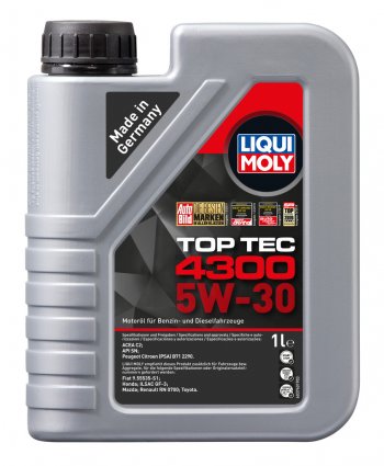 1 979 р. Масло моторное TOP TEC 4300 5W30 синт.1л LIQUI MOLY LIQUI MOLY 2323  с доставкой в г. Кемерово. Увеличить фотографию 1