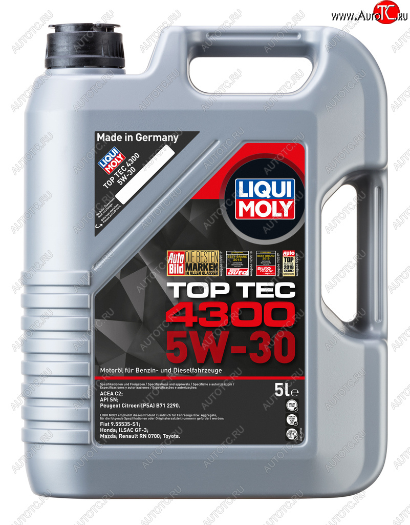 8 649 р. Масло моторное TOP TEC 4300 5W30 синт.5л LIQUI MOLY LIQUI MOLY 2324  с доставкой в г. Кемерово