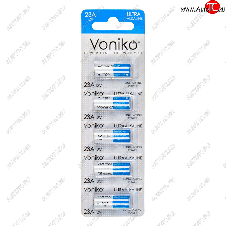 56 р. Батарейка A23 12V (пульт сигнализации) блистер 5шт. (цена за 1шт.) Alkaline Ultra VONIKO VONIKO v-23aбл  с доставкой в г. Кемерово