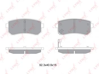 999 р. Колодки тормозные задние (4шт.) LYNX  Hyundai Accent (MC), I30 (FD,  2 GD,  3 PD), KIA Ceed (1 ED,  2 JD,  3 CD), Rio (2 JB,  3 QB,  4 FB,  4 YB)  с доставкой в г. Кемерово. Увеличить фотографию 2