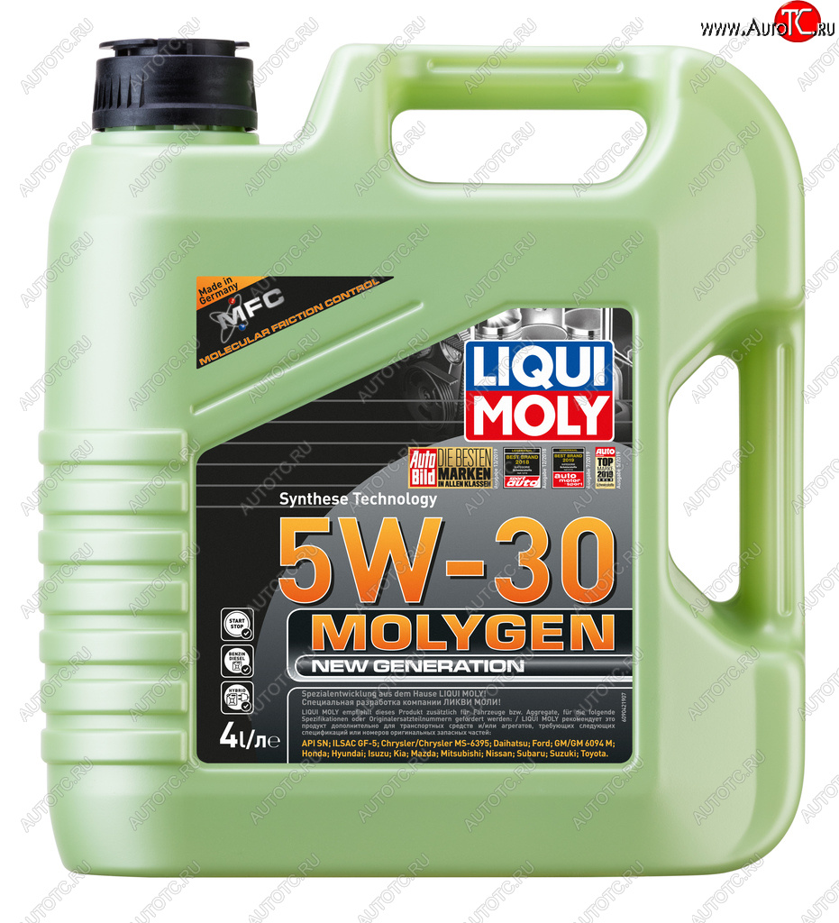 5 999 р. Масло моторное MOLYGEN NEW GENERATION 5W30 синт.4л LIQUI MOLY LIQUI MOLY 9089  с доставкой в г. Кемерово