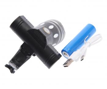 1 039 р. Фонарь велосипедный передний USB кабель с аккумулятором 1200mAh Led NO NAME 234575  с доставкой в г. Кемерово. Увеличить фотографию 2