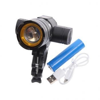 1 039 р. Фонарь велосипедный передний USB кабель с аккумулятором 1200mAh Led NO NAME 234575  с доставкой в г. Кемерово. Увеличить фотографию 1