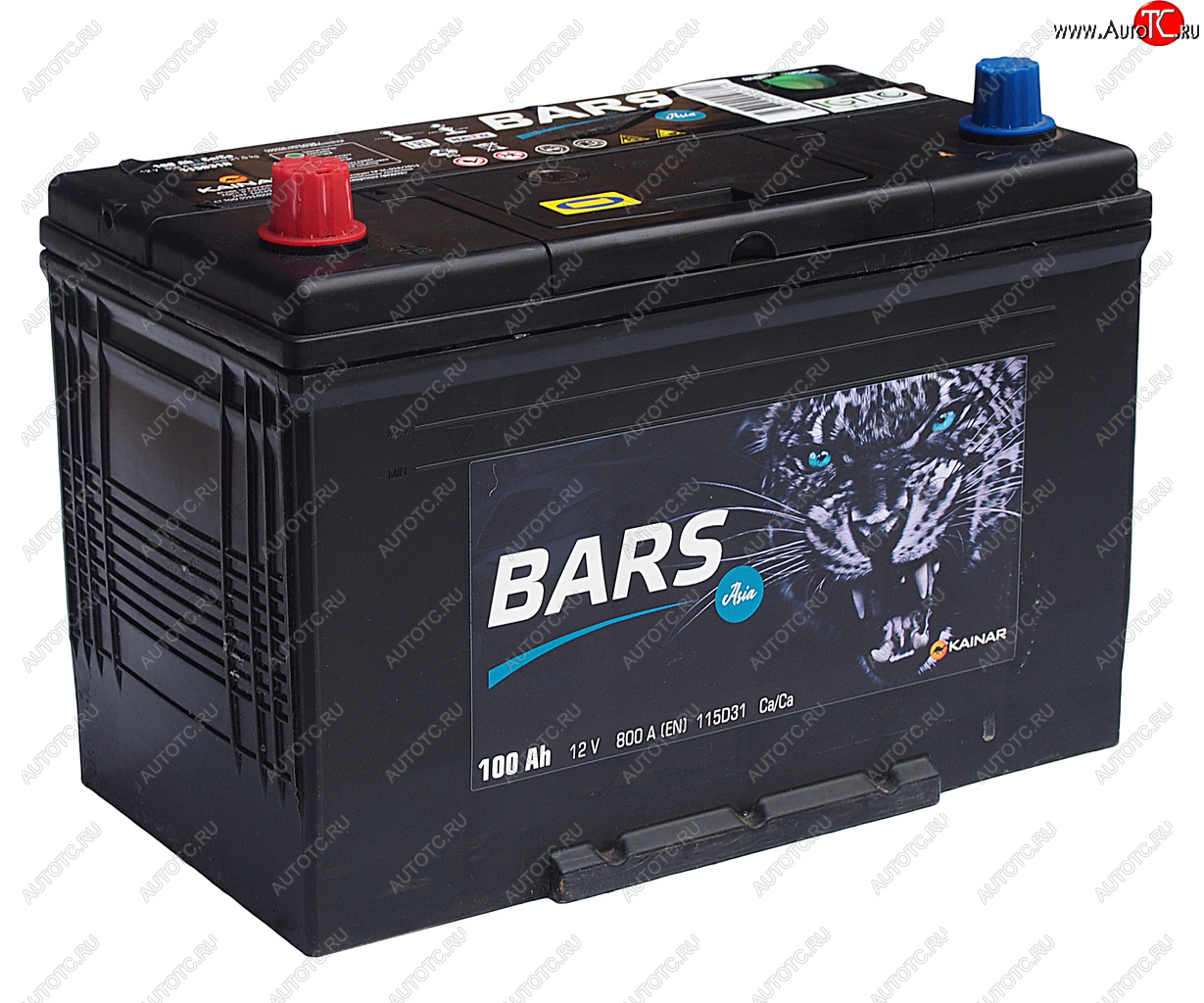 11 349 р. Аккумулятор BARS Asia 100Ач BARS 6ст100(1) 115d31r  с доставкой в г. Кемерово