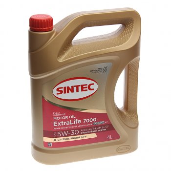 2 149 р. Масло моторное ExtraLife 7000 A3B4 5W30 синт.4л SINTEC SINTEC 600256  с доставкой в г. Кемерово. Увеличить фотографию 1