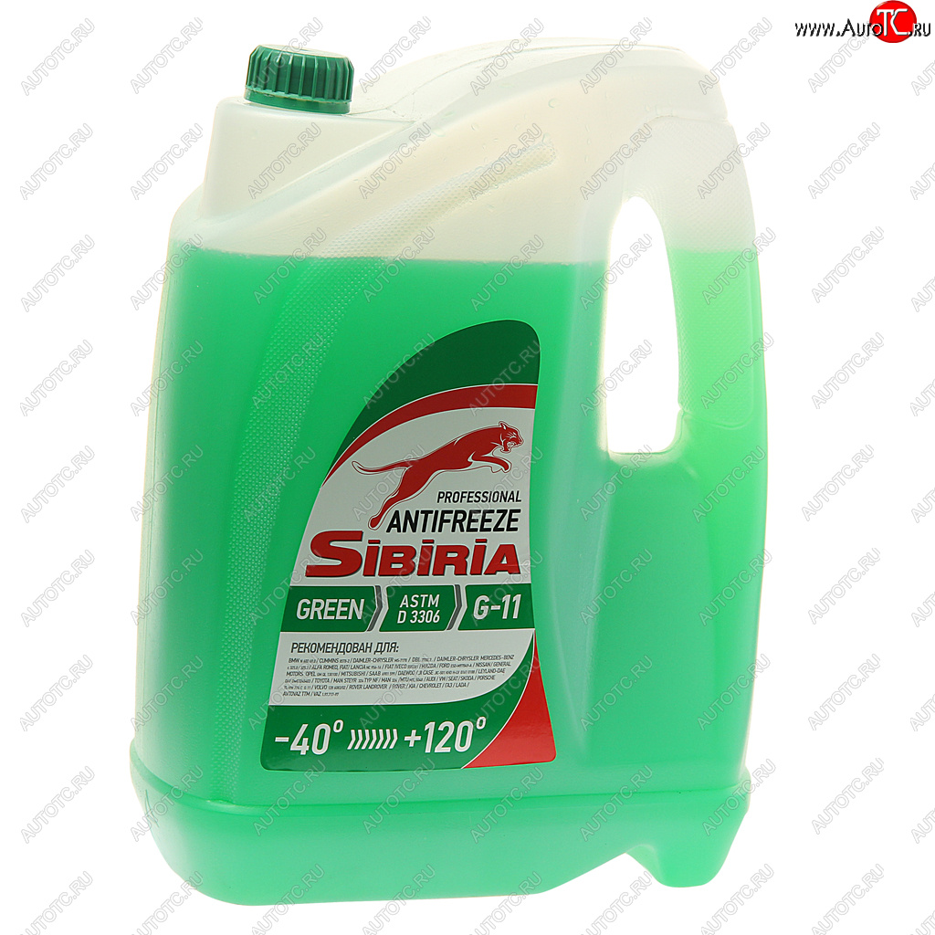 1 499 р. Антифриз зеленый -40C 10кг G11 SIBIRIA SIBIRIA 800090  с доставкой в г. Кемерово
