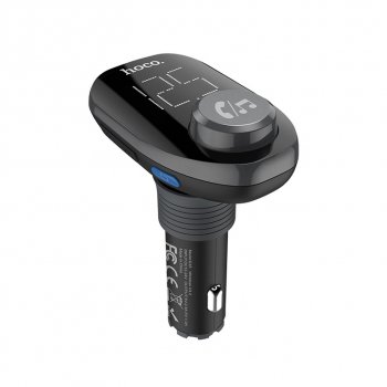 1 149 р. Устройство зарядное в прикуриватель с трансмиттером (bluetooth,hands free) HOCO HOCO e45 black  с доставкой в г. Кемерово. Увеличить фотографию 2