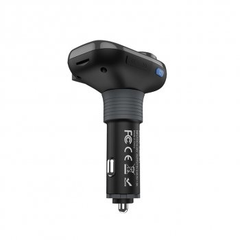 1 149 р. Устройство зарядное в прикуриватель с трансмиттером (bluetooth,hands free) HOCO HOCO e45 black  с доставкой в г. Кемерово. Увеличить фотографию 4