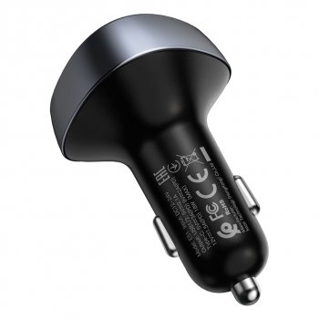 1 229 р. Устройство зарядное в прикуриватель с трансмиттером (bluetooth,hands free) HOCO HOCO e51 black  с доставкой в г. Кемерово. Увеличить фотографию 3