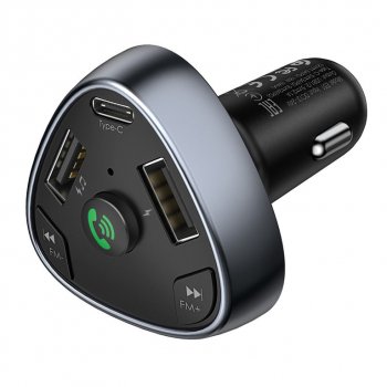 1 229 р. Устройство зарядное в прикуриватель с трансмиттером (bluetooth,hands free) HOCO HOCO e51 black  с доставкой в г. Кемерово. Увеличить фотографию 4