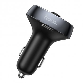 1 229 р. Устройство зарядное в прикуриватель с трансмиттером (bluetooth,hands free) HOCO HOCO e51 black  с доставкой в г. Кемерово. Увеличить фотографию 5
