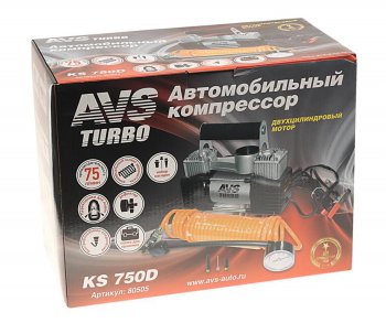 4 399 р. Компрессор автомобильный 75лмин. 10атм. 25А 12V на клеммы АКБ (сумка) AVS AVS 80505  с доставкой в г. Кемерово. Увеличить фотографию 4