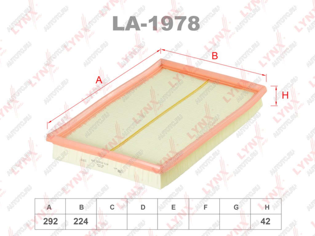 589 р. Фильтр воздушный OPEL Astra G (00-05),Zafira (00-05) (2.2 16V) LYNX LYNX la1978  с доставкой в г. Кемерово