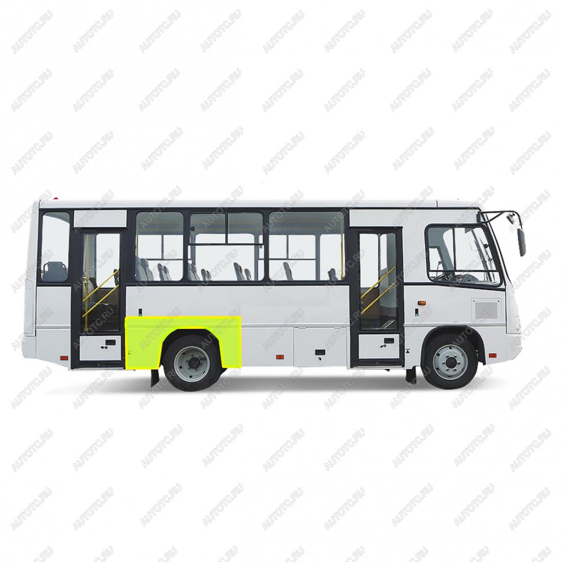 3 899 р. Ремонтные арки задних крыльев (Правая арка) Пороги-Авто ПАЗ 3204 дорестайлинг (2006-2011) (холоднокатаная сталь 0,8мм)  с доставкой в г. Кемерово