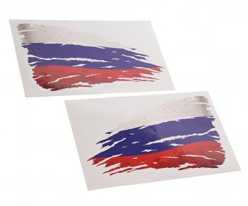 170 р. Наклейка виниловая Брызги RUSSIA-флаг 14х25см полноцветная (2шт.) AUTOSTICKERS AUTOSTICKERS 08907  с доставкой в г. Кемерово. Увеличить фотографию 1