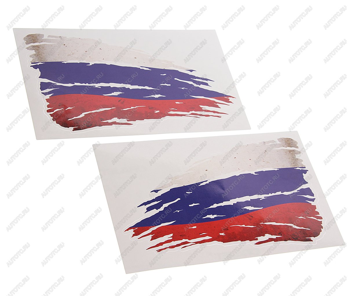 170 р. Наклейка виниловая Брызги RUSSIA-флаг 14х25см полноцветная (2шт.) AUTOSTICKERS AUTOSTICKERS 08907  с доставкой в г. Кемерово