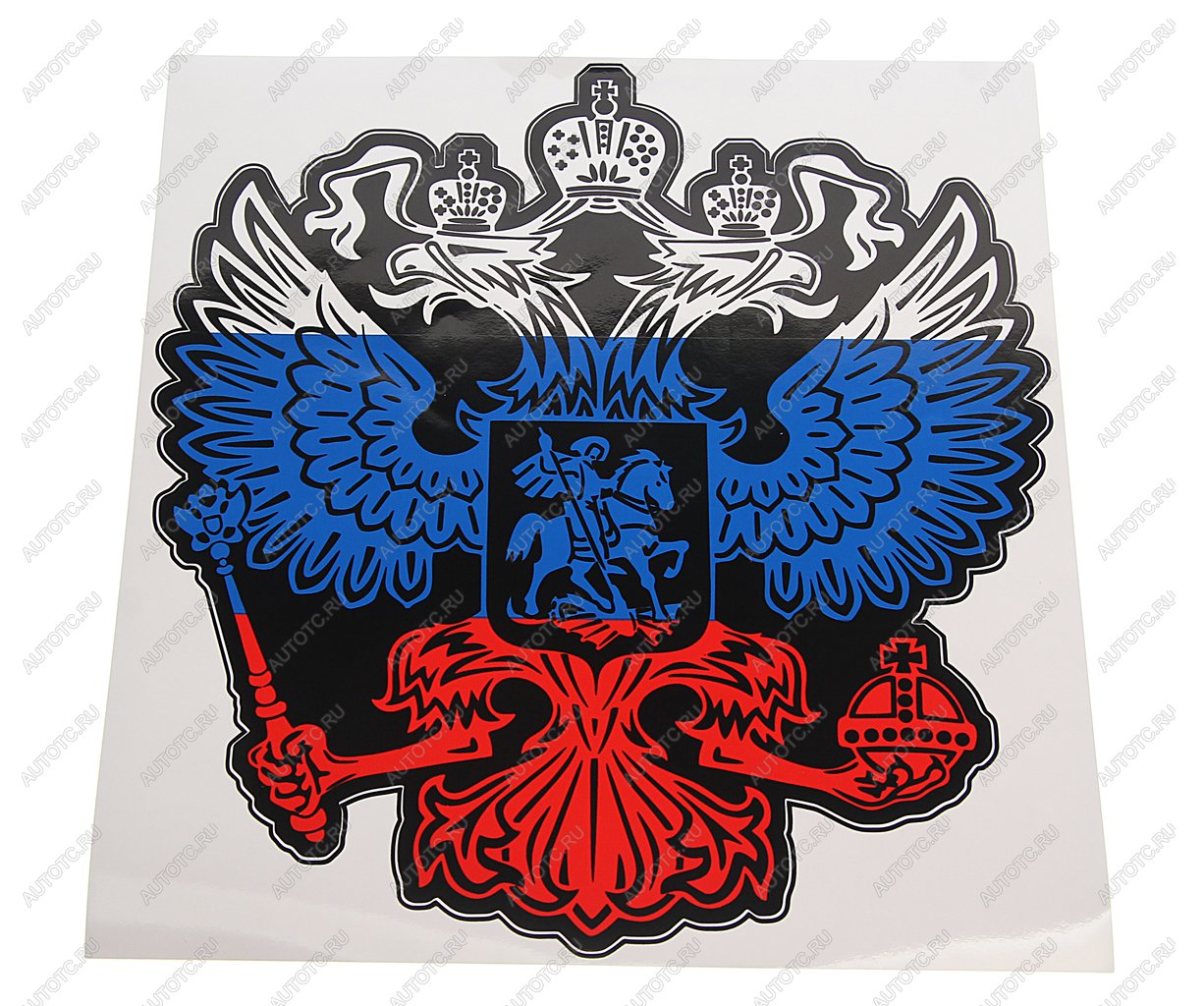183 р. Наклейка виниловая вырезанная Герб РОССИИ 24х26см полноцветная AUTOSTICKERS AUTOSTICKERS 08917  с доставкой в г. Кемерово