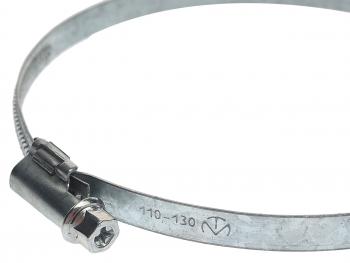 49 р. Хомут ленточный 110-130мм (9мм) червячный оцинкованная сталь KIT++ KIT++ 301  с доставкой в г. Кемерово. Увеличить фотографию 2