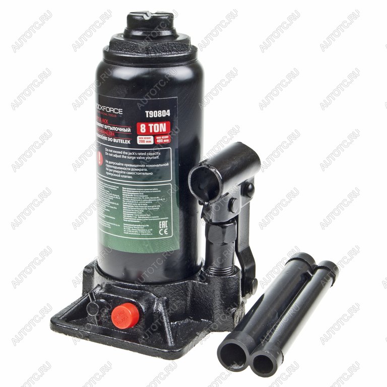 2 969 р. Домкрат бутылочный 8т 200-400мм с клапаном ROCKFORCE ROCKFORCE rf-t90804(ds)  с доставкой в г. Кемерово
