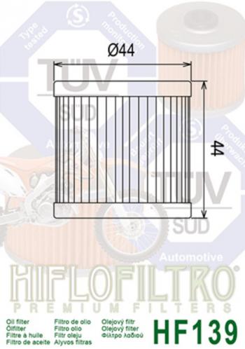 459 р. Фильтр масляный мото SUZUKI HIFLO FILTRO HIFLO FILTRO hf139  с доставкой в г. Кемерово. Увеличить фотографию 2