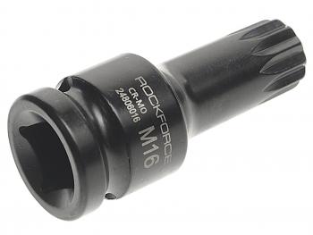 399 р. Бита-головка 12 SPLINE M16 ударная ROCKFORCE ROCKFORCE rf-24806016  с доставкой в г. Кемерово. Увеличить фотографию 2