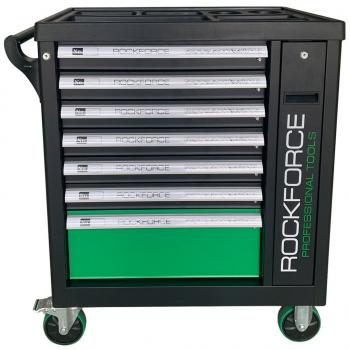 Тележка инструментальная 7 секций зеленая 600х790х970мм ROCKFORCE ROCKFORCE rf-55299