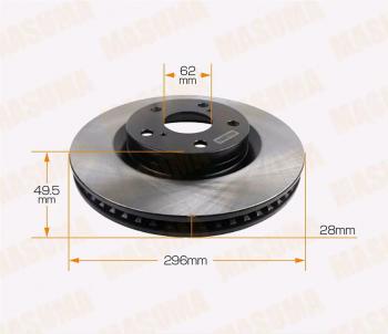3 899 р. Диск тормозной TOYOTA Camry (06-11-),Rav 4 (06-) LEXUS IS250 передний (1шт.) MASUMA MASUMA bd1229  с доставкой в г. Кемерово. Увеличить фотографию 1