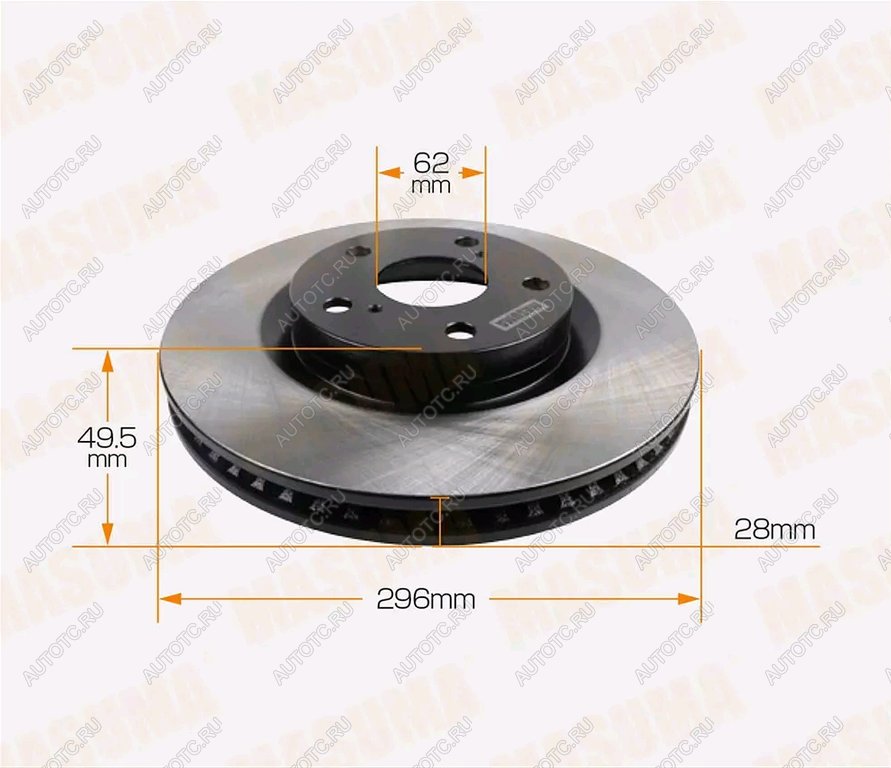 3 899 р. Диск тормозной TOYOTA Camry (06-11-),Rav 4 (06-) LEXUS IS250 передний (1шт.) MASUMA MASUMA bd1229  с доставкой в г. Кемерово
