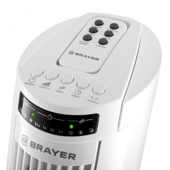 5 799 р. Вентилятор напольный 3 скорости 50Вт колонный, пульт белый BRAYER BRAYER br4958wh BRAYER br4958wh  с доставкой в г. Кемерово. Увеличить фотографию 2