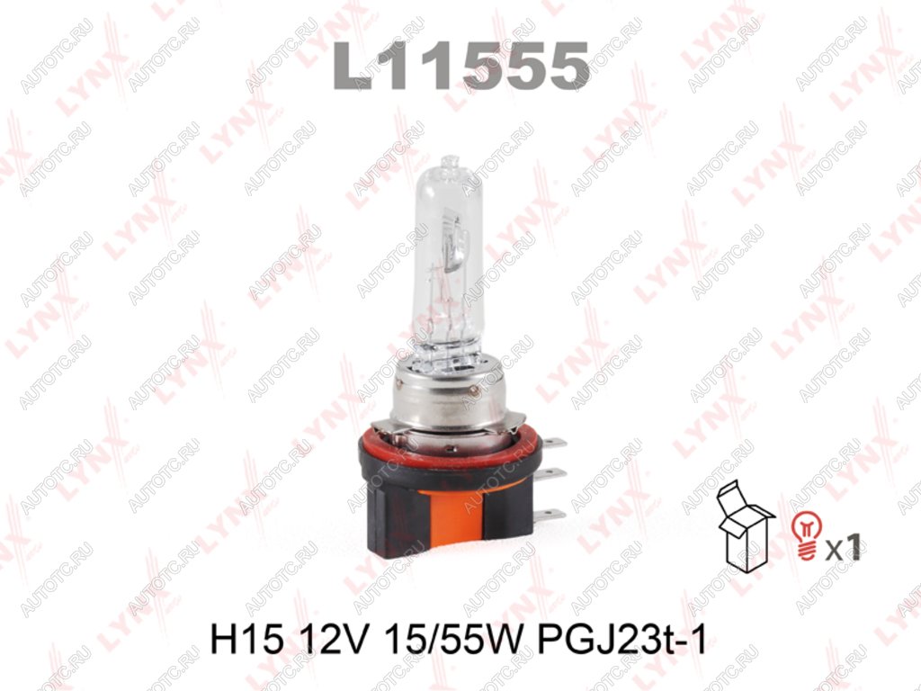 1 649 р. Лампа 12V H15 1555W PGJ23t-1 LYNX LYNX l11555  с доставкой в г. Кемерово