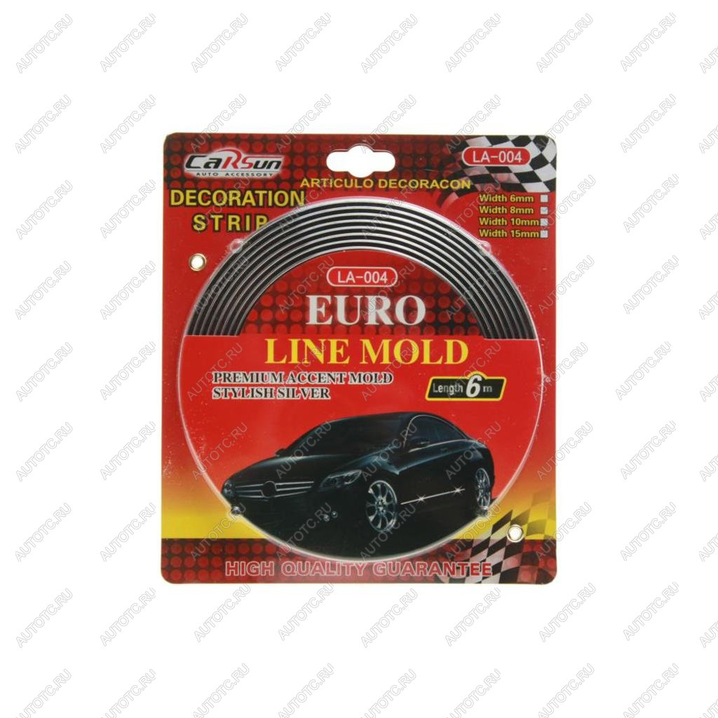 254 р. Молдинг самоклеющийся 8мм х6м серебряный (блистер) CARSUN CARSUN la-004 8mm (sl)  с доставкой в г. Кемерово