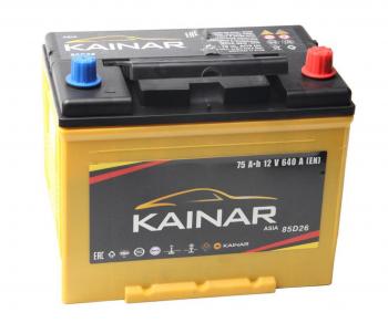 9 499 р. Аккумулятор KAINAR Asia 75Ач обратная полярность KAINAR 6ст75(0) 85d26l  с доставкой в г. Кемерово. Увеличить фотографию 1