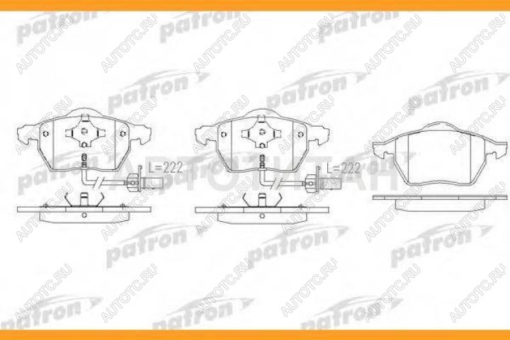 2 149 р. Колодки тормозные передние (4шт.) PATRON Audi A4 B5 8D2 седан 1-ый рестайлинг (1996-1998)  с доставкой в г. Кемерово