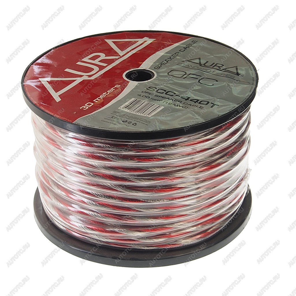 499 р. Кабель акустический 12Ga (2х4мм) 1м AURA AURA scc-440t 50м  с доставкой в г. Кемерово