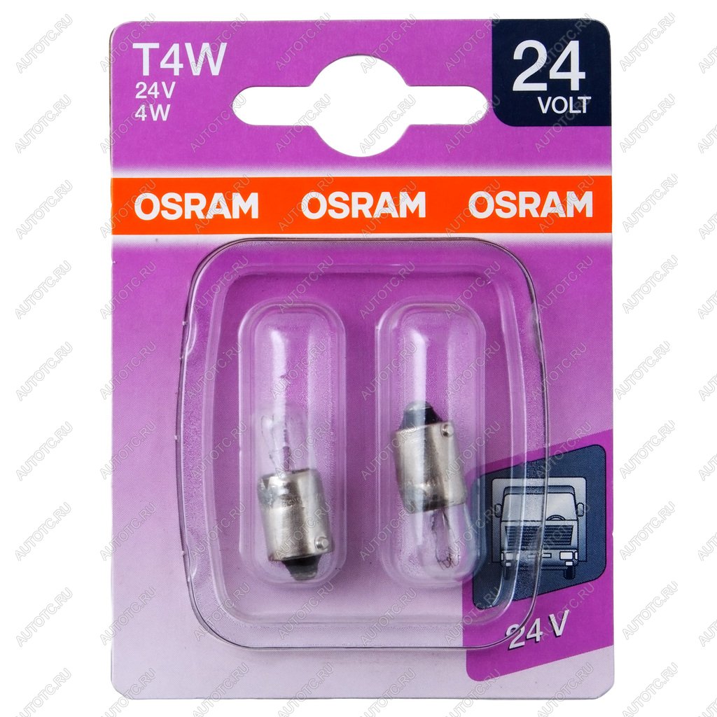 146 р. Лампа 24V T4W BA9s блистер (2шт.) OSRAM OSRAM 3930-02b  с доставкой в г. Кемерово