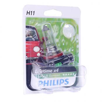 1 159 р. Лампа 12V H11 55W PGJ19-2 блистер (1шт.) Long Life Eco Vision PHILIPS PHILIPS 12362llecob1  с доставкой в г. Кемерово. Увеличить фотографию 1