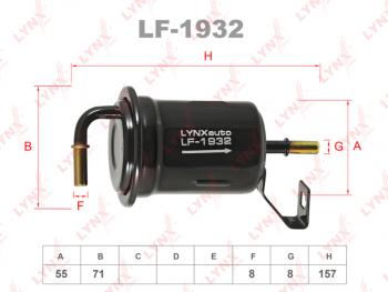 1 429 р. Фильтр топливный TOYOTA Land Cruiser Prado LYNX LYNX lf1932  с доставкой в г. Кемерово. Увеличить фотографию 1