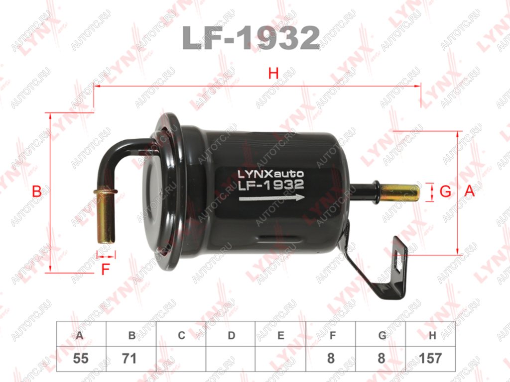1 429 р. Фильтр топливный TOYOTA Land Cruiser Prado LYNX LYNX lf1932  с доставкой в г. Кемерово