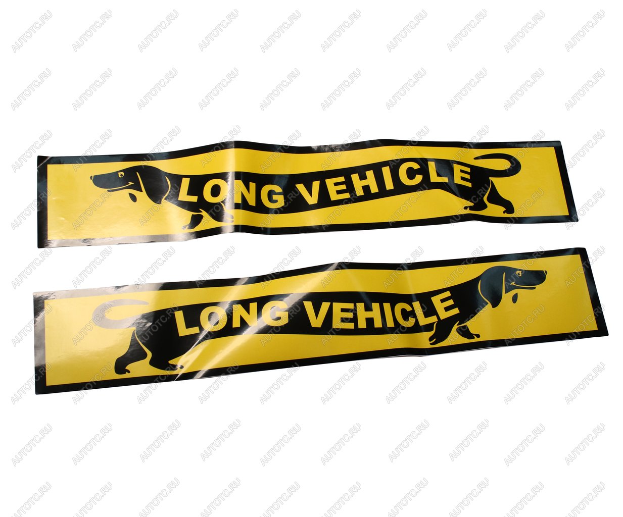 449 р. Наклейка-знак виниловая вырезанная Long Vehicle такса 17х100см полноцветная AUTOSTICKERS AUTOSTICKERS 00388  с доставкой в г. Кемерово