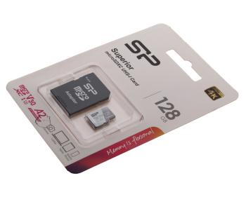 1 999 р. Карта памяти 128GB MicroSD class 10 + SD адаптер SILICON POWER SILICON POWER sp128gbstxda2v20sp  с доставкой в г. Кемерово. Увеличить фотографию 1