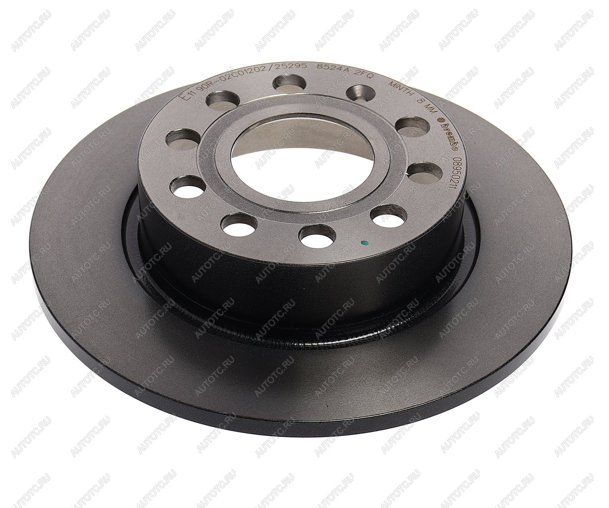 3 099 р. Диск тормозной VW Golf 5,6 AUDI A3 SKODA Octavia (1Z,5E),Yeti задний (1шт.) BREMBO BREMBO 08.9502.11  с доставкой в г. Кемерово