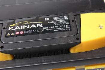 7 449 р. Аккумулятор KAINAR 62Ач обратная полярность KAINAR 6ст62(0)  с доставкой в г. Кемерово. Увеличить фотографию 2