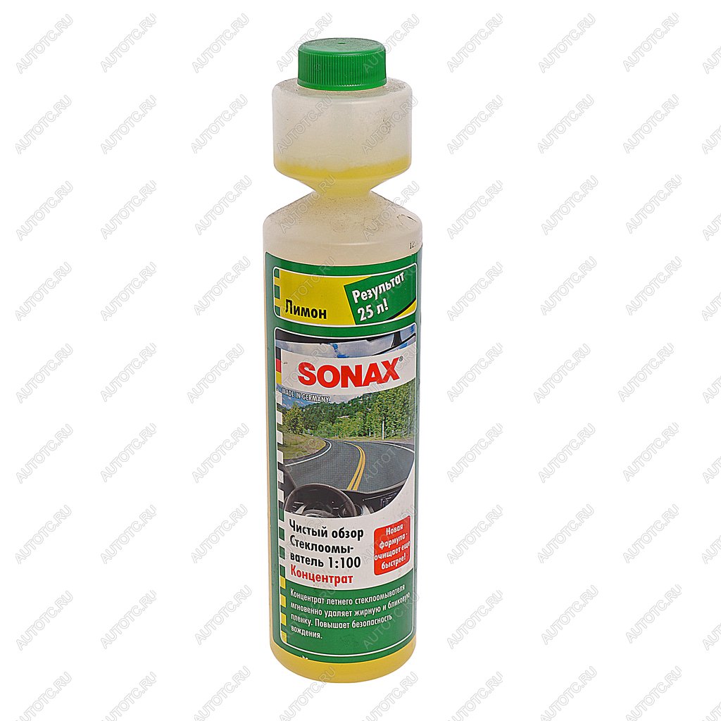 599 р. Жидкость омывателя летняя 250мл концентрат 1:100 лимон SONAX SONAX 373141  с доставкой в г. Кемерово