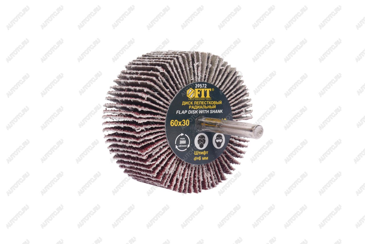 190 р. Круг лепестковый радиальный 60х30мм Р40 FIT FIT fit-39572  с доставкой в г. Кемерово