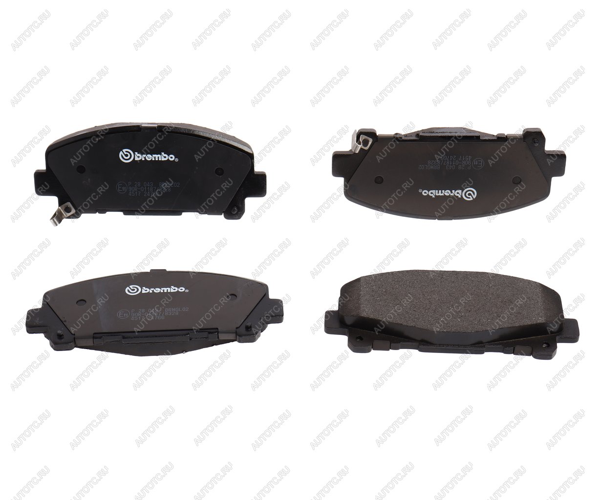 5 249 р. Колодки тормозные передние (4шт.) BREMBO Honda Accord 9 CR седан дорестайлинг (2013-2016)  с доставкой в г. Кемерово